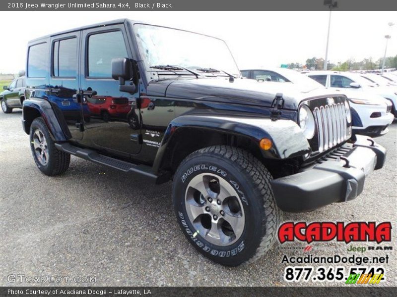 Black / Black 2016 Jeep Wrangler Unlimited Sahara 4x4