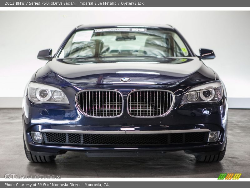 Imperial Blue Metallic / Oyster/Black 2012 BMW 7 Series 750i xDrive Sedan