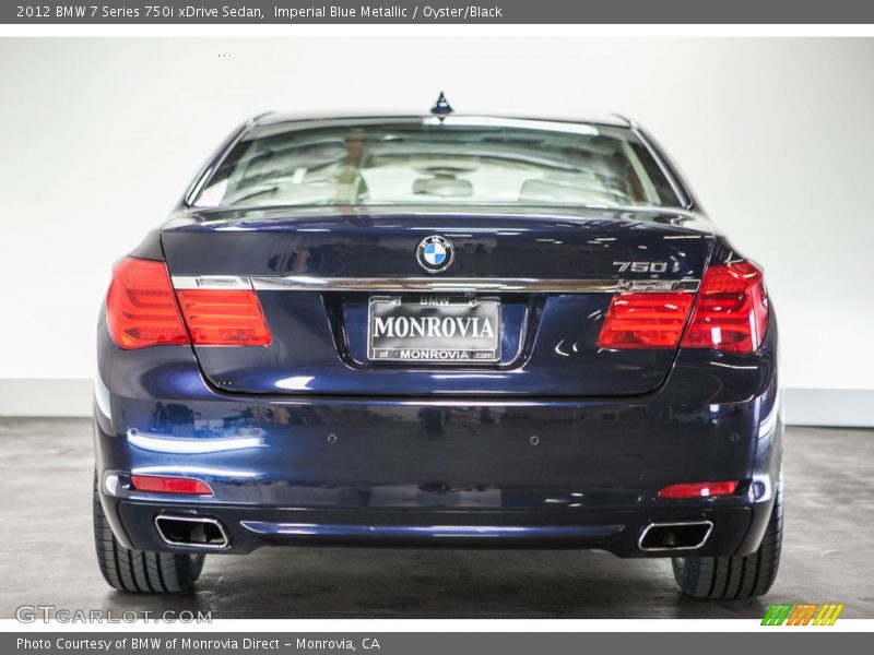 Imperial Blue Metallic / Oyster/Black 2012 BMW 7 Series 750i xDrive Sedan