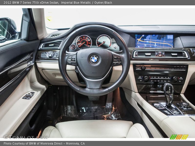 Imperial Blue Metallic / Oyster/Black 2012 BMW 7 Series 750i xDrive Sedan