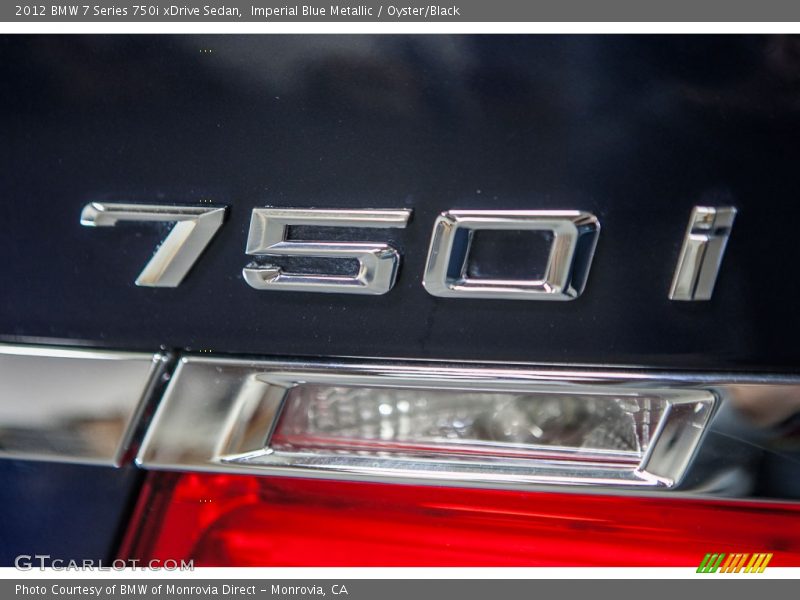 Imperial Blue Metallic / Oyster/Black 2012 BMW 7 Series 750i xDrive Sedan