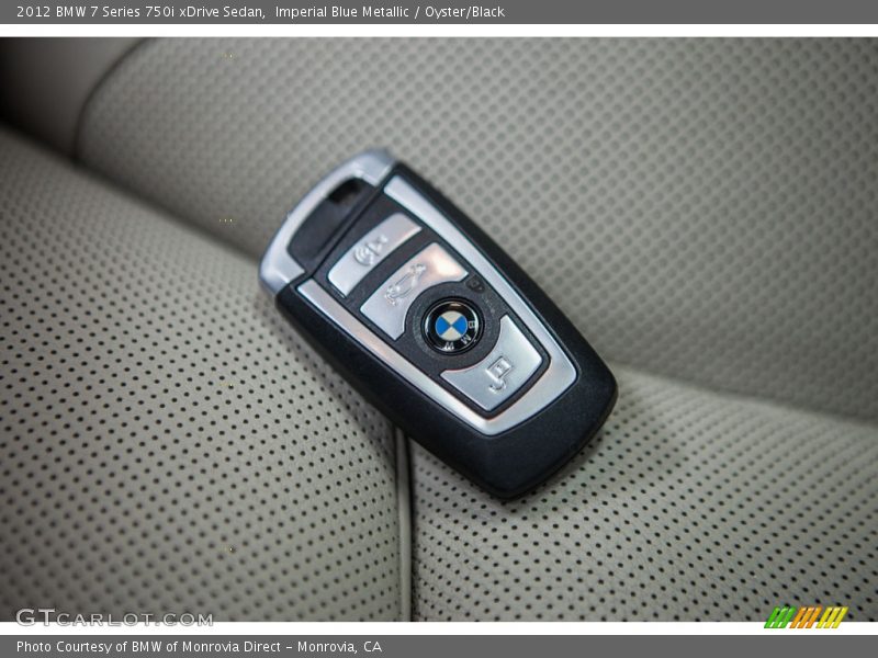 Imperial Blue Metallic / Oyster/Black 2012 BMW 7 Series 750i xDrive Sedan