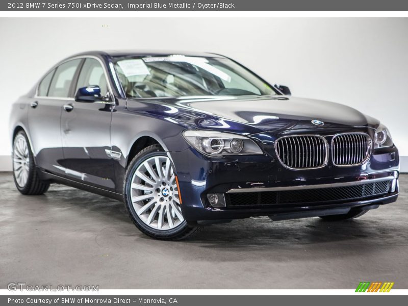 Imperial Blue Metallic / Oyster/Black 2012 BMW 7 Series 750i xDrive Sedan
