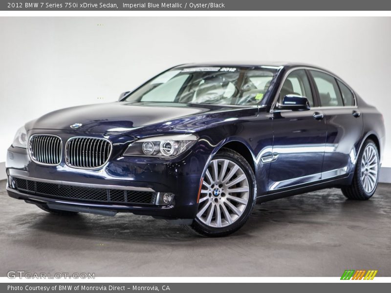 Imperial Blue Metallic / Oyster/Black 2012 BMW 7 Series 750i xDrive Sedan