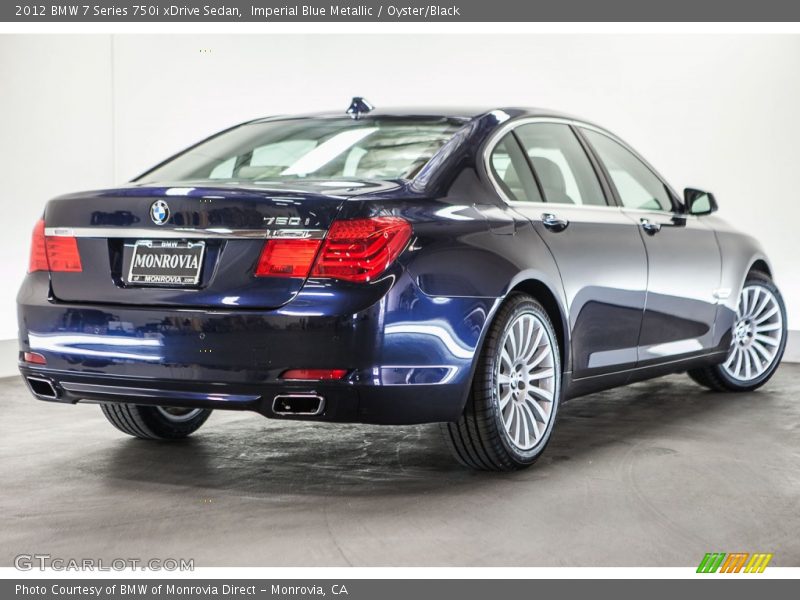 Imperial Blue Metallic / Oyster/Black 2012 BMW 7 Series 750i xDrive Sedan
