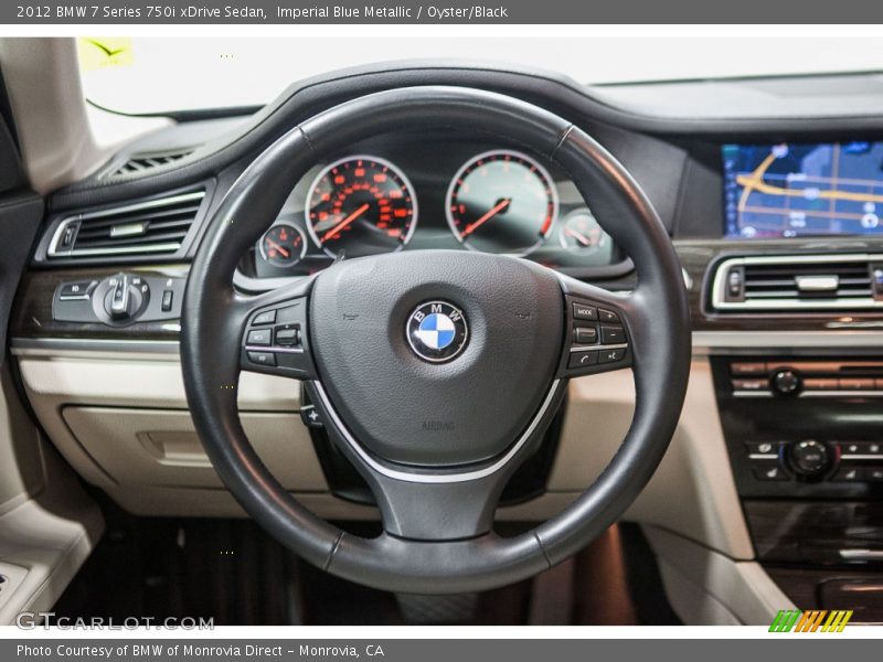 Imperial Blue Metallic / Oyster/Black 2012 BMW 7 Series 750i xDrive Sedan