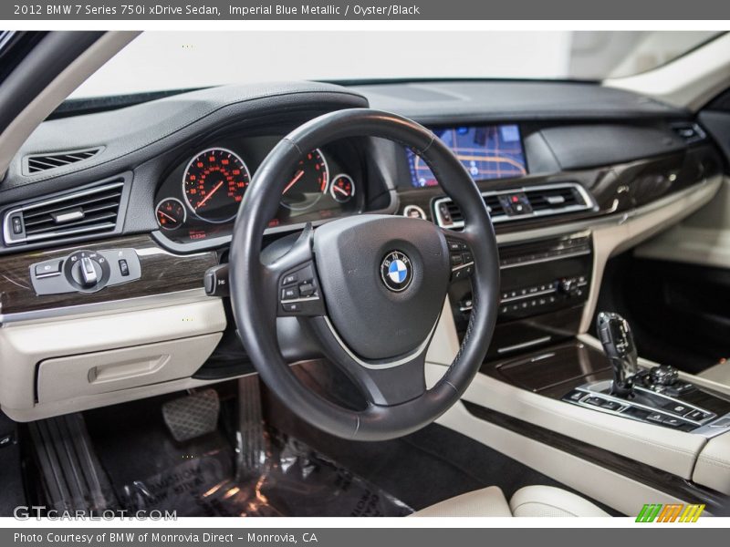 Imperial Blue Metallic / Oyster/Black 2012 BMW 7 Series 750i xDrive Sedan