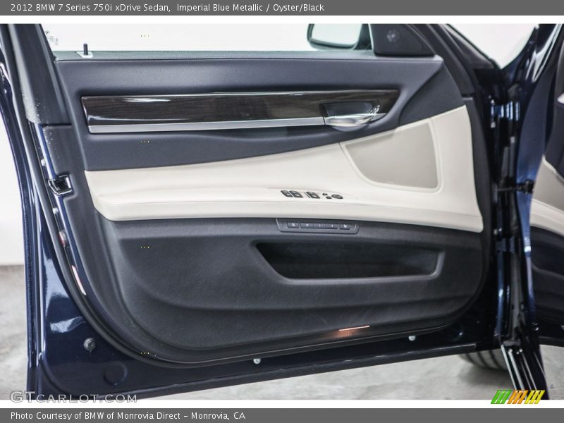 Imperial Blue Metallic / Oyster/Black 2012 BMW 7 Series 750i xDrive Sedan