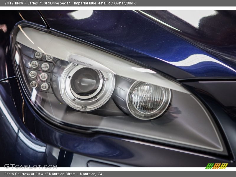 Imperial Blue Metallic / Oyster/Black 2012 BMW 7 Series 750i xDrive Sedan