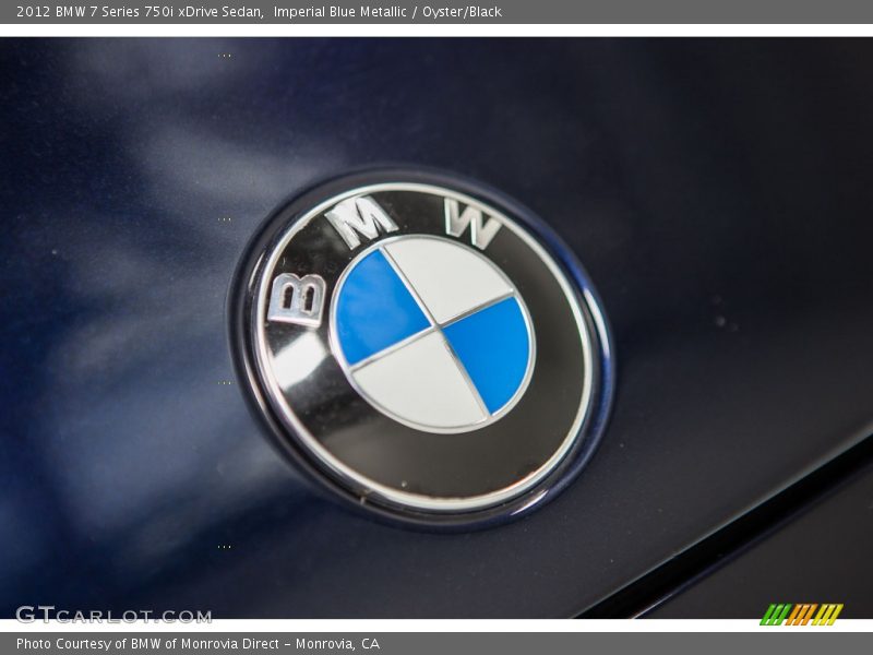 Imperial Blue Metallic / Oyster/Black 2012 BMW 7 Series 750i xDrive Sedan