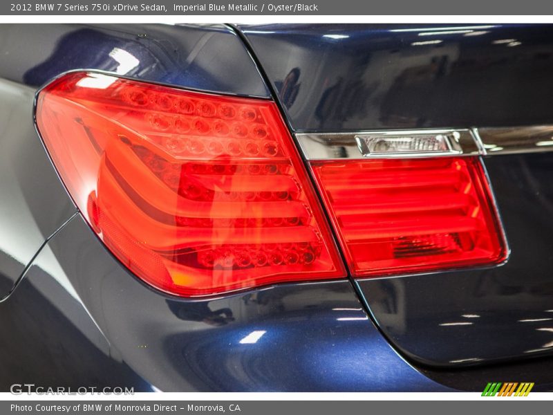 Imperial Blue Metallic / Oyster/Black 2012 BMW 7 Series 750i xDrive Sedan