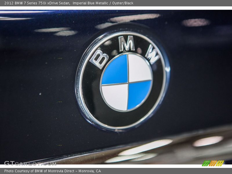 Imperial Blue Metallic / Oyster/Black 2012 BMW 7 Series 750i xDrive Sedan