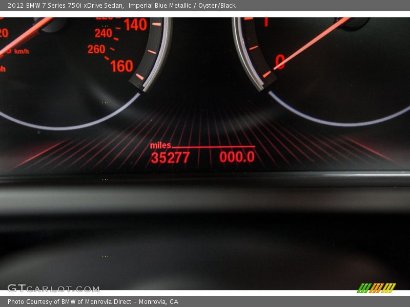 Imperial Blue Metallic / Oyster/Black 2012 BMW 7 Series 750i xDrive Sedan