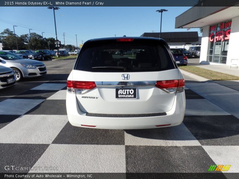 White Diamond Pearl / Gray 2015 Honda Odyssey EX-L