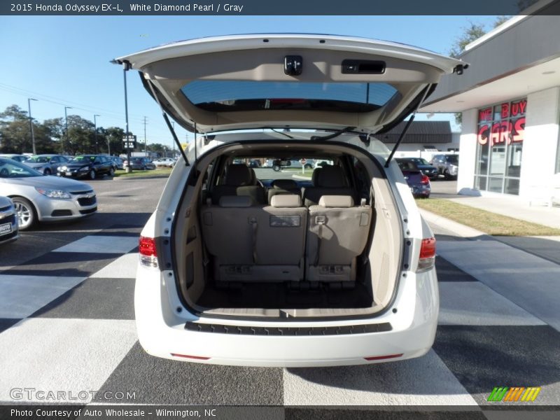 White Diamond Pearl / Gray 2015 Honda Odyssey EX-L