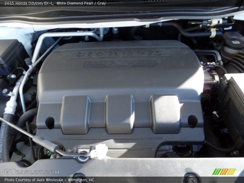White Diamond Pearl / Gray 2015 Honda Odyssey EX-L