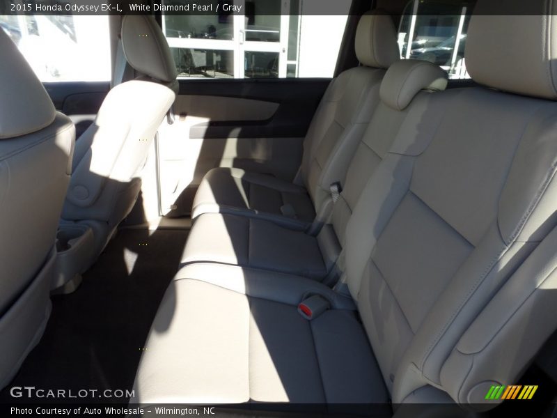White Diamond Pearl / Gray 2015 Honda Odyssey EX-L