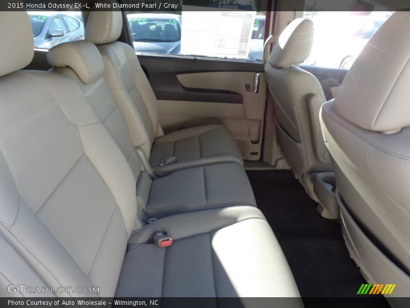 White Diamond Pearl / Gray 2015 Honda Odyssey EX-L