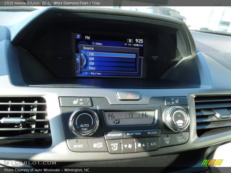 White Diamond Pearl / Gray 2015 Honda Odyssey EX-L