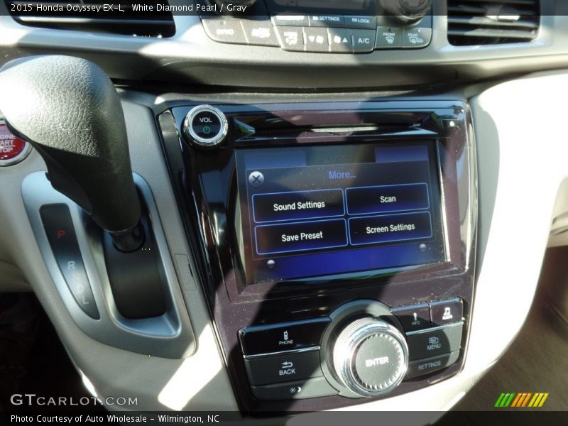 White Diamond Pearl / Gray 2015 Honda Odyssey EX-L