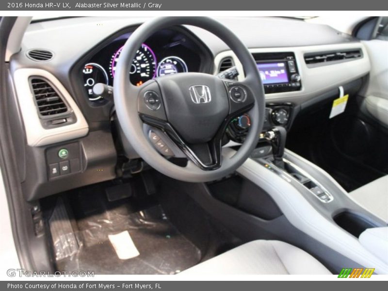 Alabaster Silver Metallic / Gray 2016 Honda HR-V LX