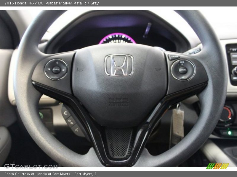 Alabaster Silver Metallic / Gray 2016 Honda HR-V LX