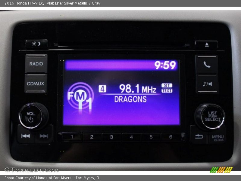 Alabaster Silver Metallic / Gray 2016 Honda HR-V LX