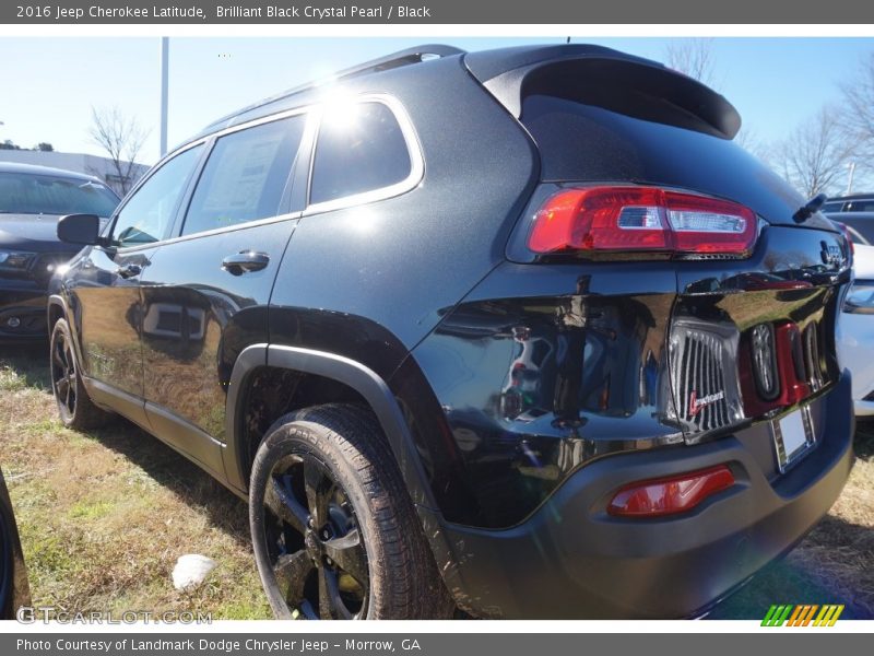 Brilliant Black Crystal Pearl / Black 2016 Jeep Cherokee Latitude