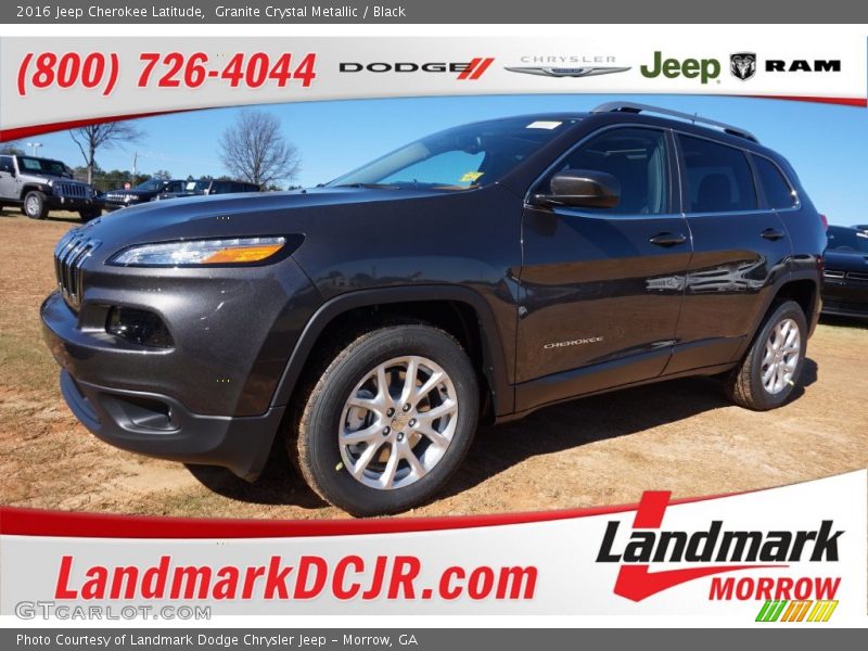 Granite Crystal Metallic / Black 2016 Jeep Cherokee Latitude