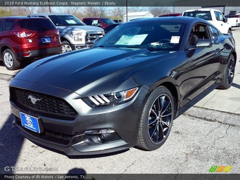 Magnetic Metallic / Ebony 2016 Ford Mustang EcoBoost Coupe
