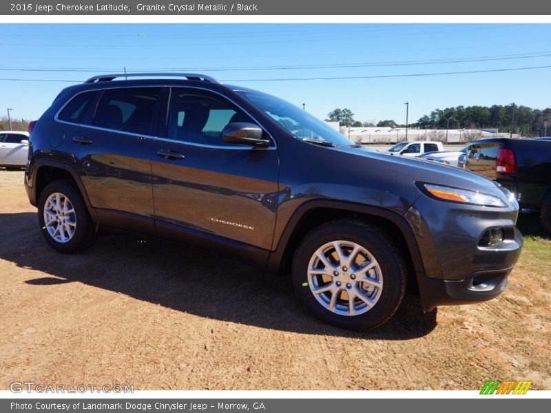 Granite Crystal Metallic / Black 2016 Jeep Cherokee Latitude