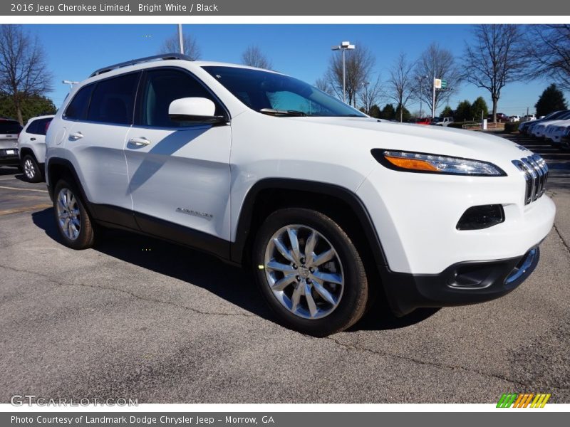 Bright White / Black 2016 Jeep Cherokee Limited