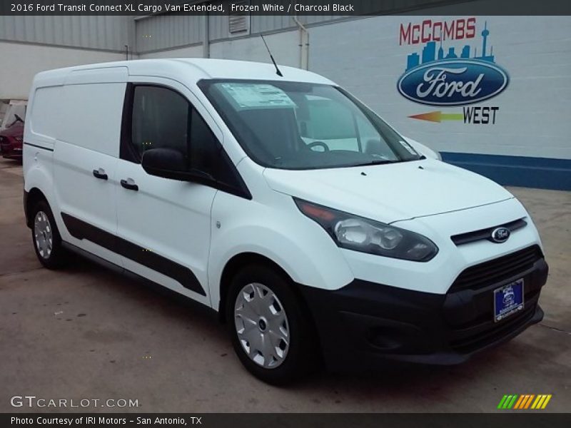 Frozen White / Charcoal Black 2016 Ford Transit Connect XL Cargo Van Extended