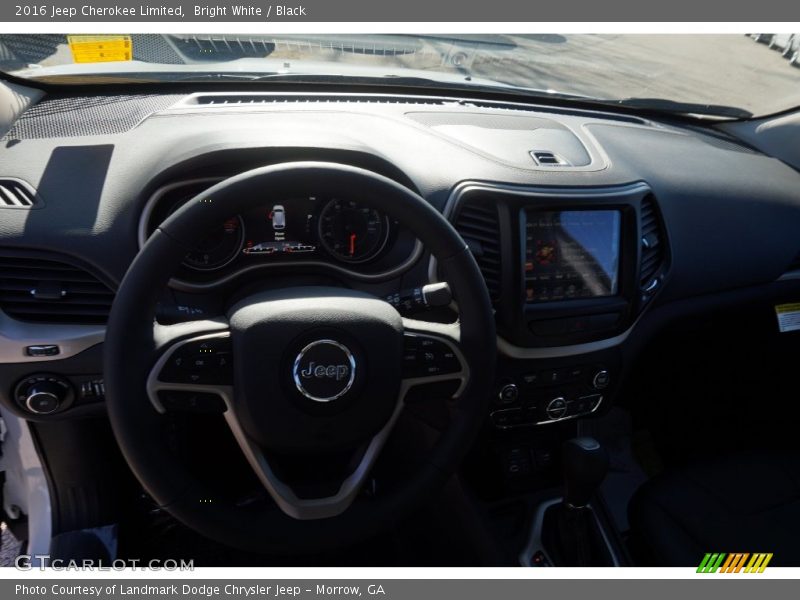 Bright White / Black 2016 Jeep Cherokee Limited