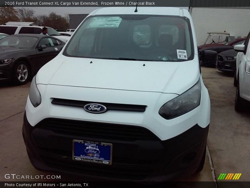 Frozen White / Charcoal Black 2016 Ford Transit Connect XL Cargo Van Extended