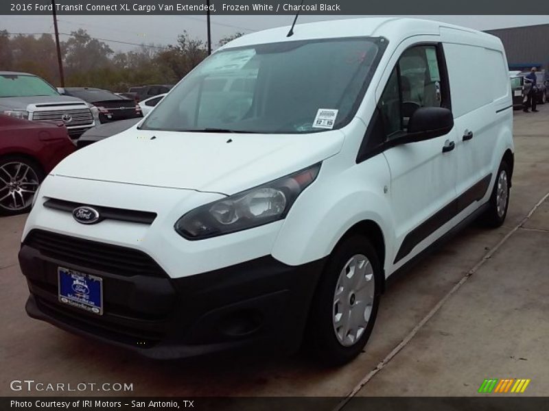 Frozen White / Charcoal Black 2016 Ford Transit Connect XL Cargo Van Extended