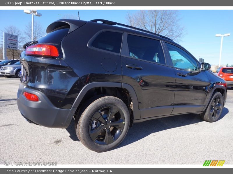 Brilliant Black Crystal Pearl / Black 2016 Jeep Cherokee Latitude