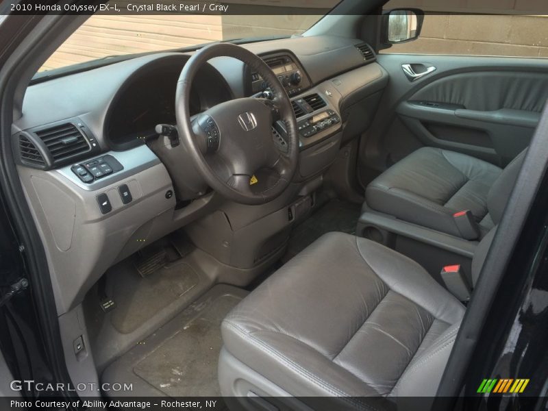 Crystal Black Pearl / Gray 2010 Honda Odyssey EX-L