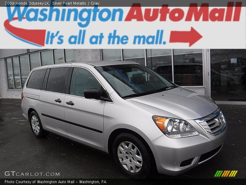 Silver Pearl Metallic / Gray 2009 Honda Odyssey LX