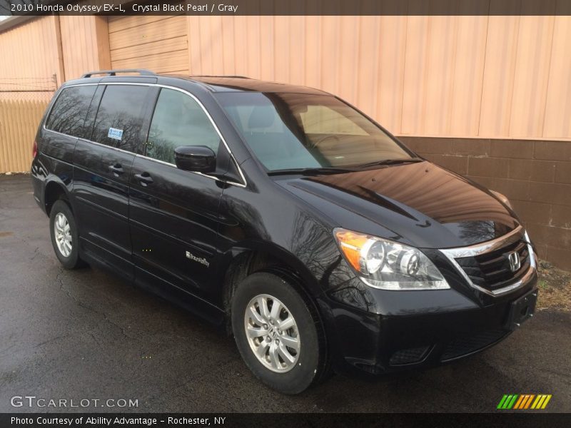Crystal Black Pearl / Gray 2010 Honda Odyssey EX-L