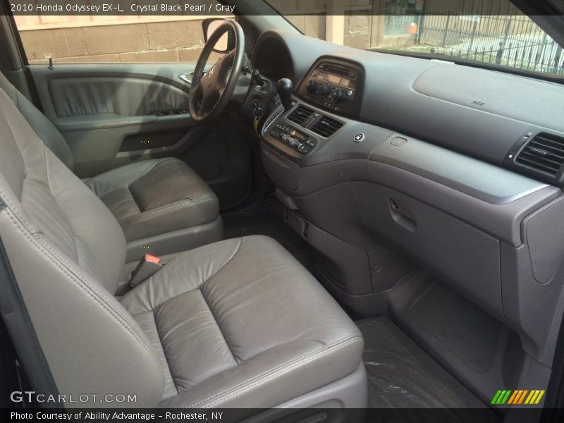 Crystal Black Pearl / Gray 2010 Honda Odyssey EX-L