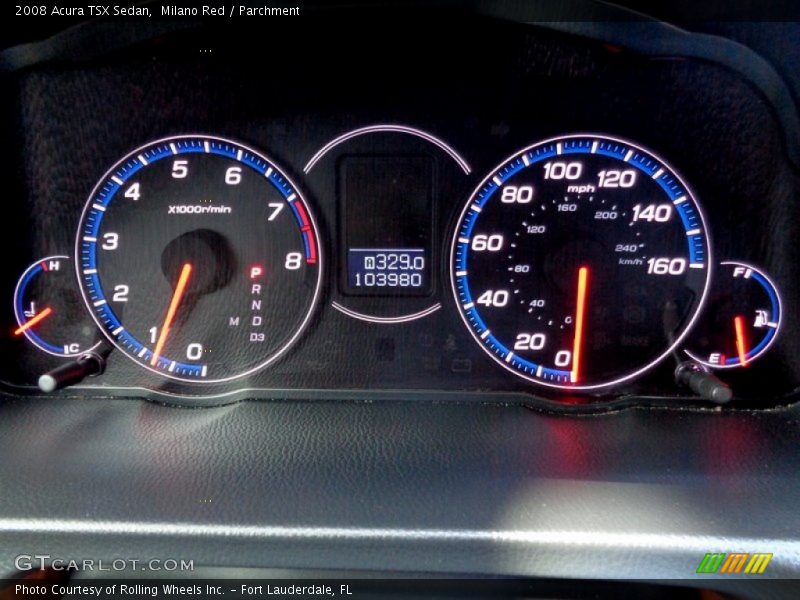  2008 TSX Sedan Sedan Gauges