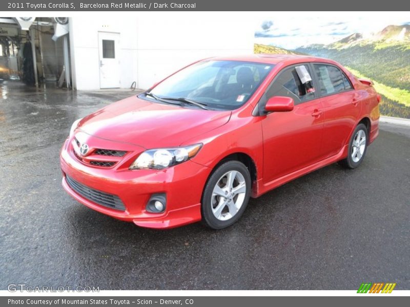 Barcelona Red Metallic / Dark Charcoal 2011 Toyota Corolla S