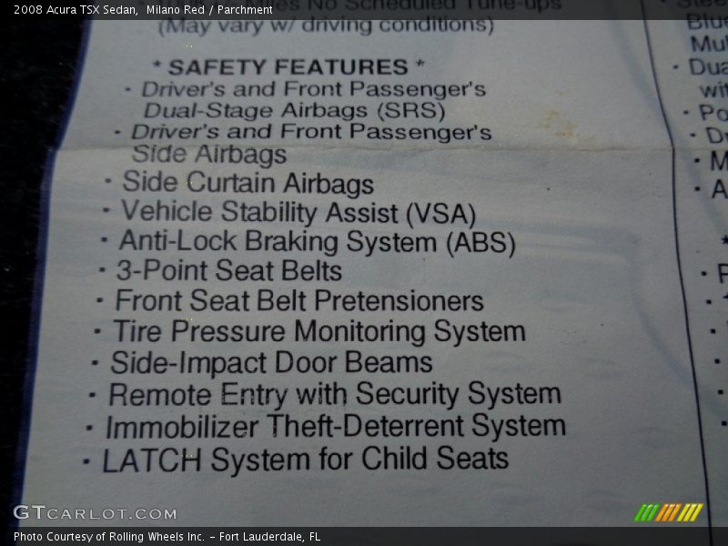 Milano Red / Parchment 2008 Acura TSX Sedan