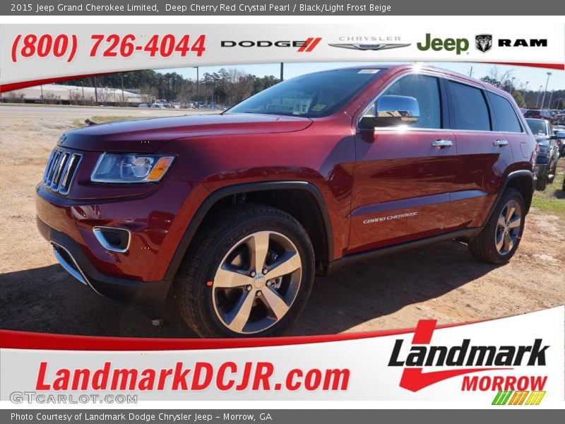 Deep Cherry Red Crystal Pearl / Black/Light Frost Beige 2015 Jeep Grand Cherokee Limited