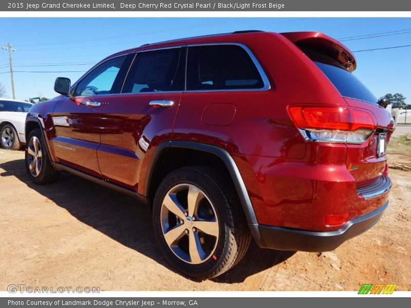 Deep Cherry Red Crystal Pearl / Black/Light Frost Beige 2015 Jeep Grand Cherokee Limited