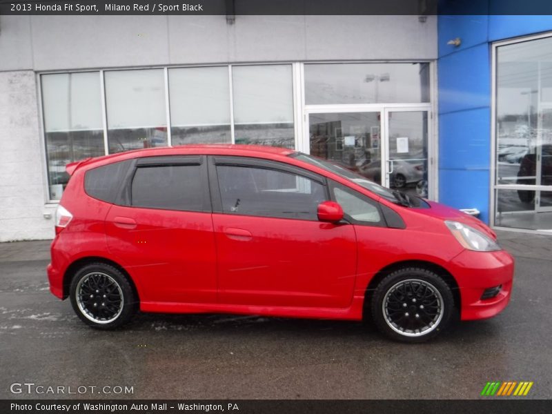 Milano Red / Sport Black 2013 Honda Fit Sport
