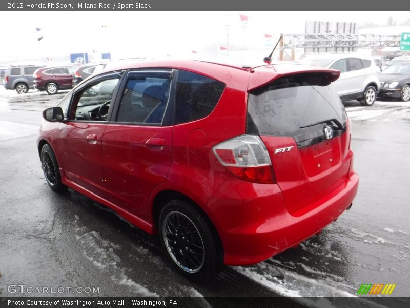 Milano Red / Sport Black 2013 Honda Fit Sport