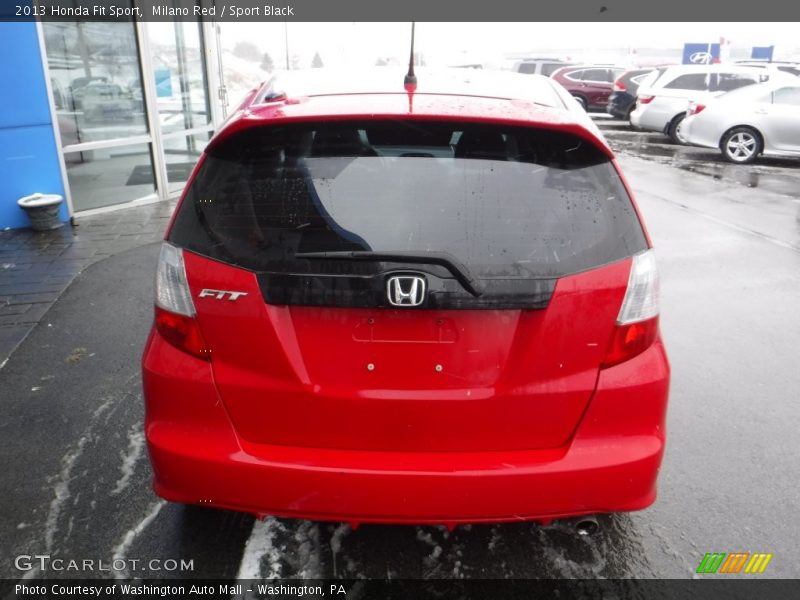 Milano Red / Sport Black 2013 Honda Fit Sport
