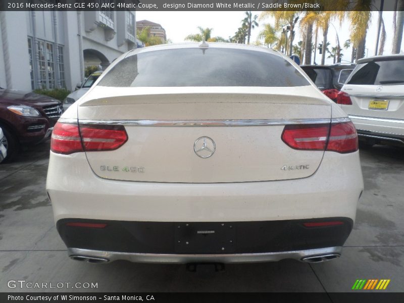 designo Diamond White Metallic / Saddle Brown/Black 2016 Mercedes-Benz GLE 450 AMG 4Matic Coupe